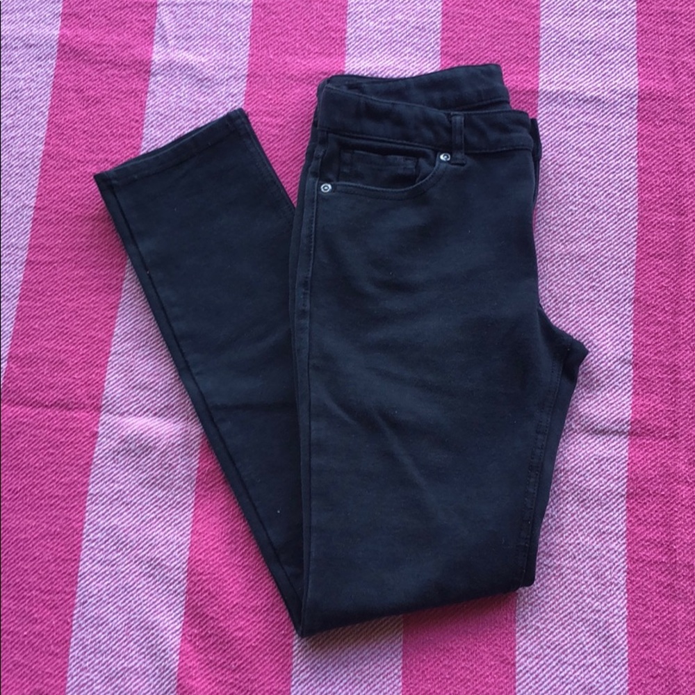 Gap Kids Girls black stretchy jeggings-size 8